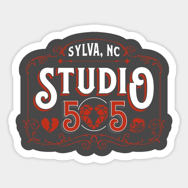 Studio 505 Heart and Skull Sticker by Studio 505 